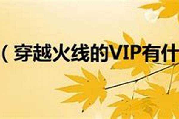 穿越火线中VIP有什么好处