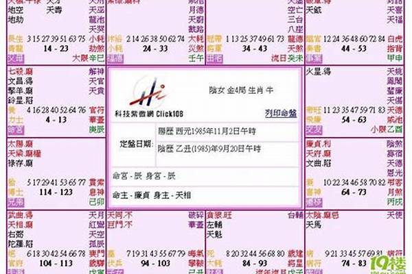 请高手帮我朋友用紫薇星盘分析一下我朋友