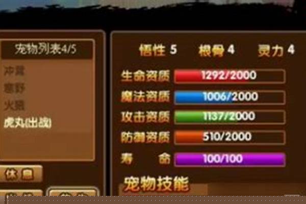 造梦西游ol虎丸技能搭配
