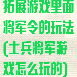 拓展游戏里面将军令的玩法(士兵将军游戏怎么玩的)