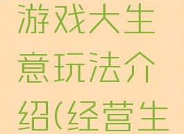 模拟经营游戏大生意玩法介绍(经营生意的游戏)