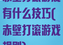 赤壁打滚游戏有什么技巧(赤壁打滚游戏规则)
