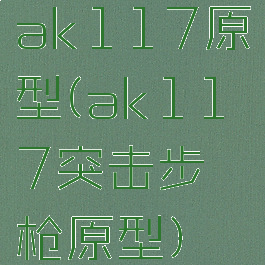 ak117原型(ak117突击步枪原型)